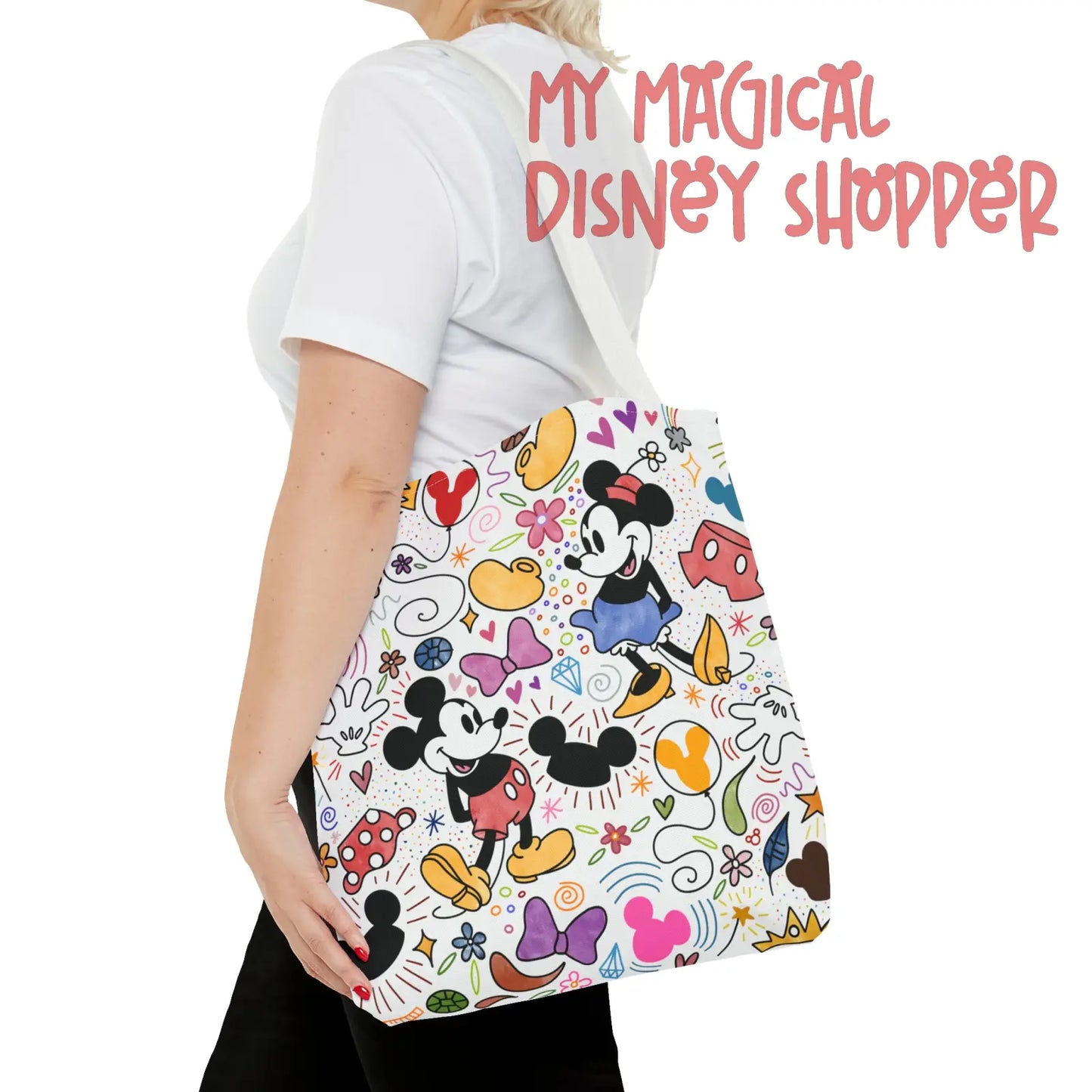 Doodlebug Mickey and Minnie Tote Bag