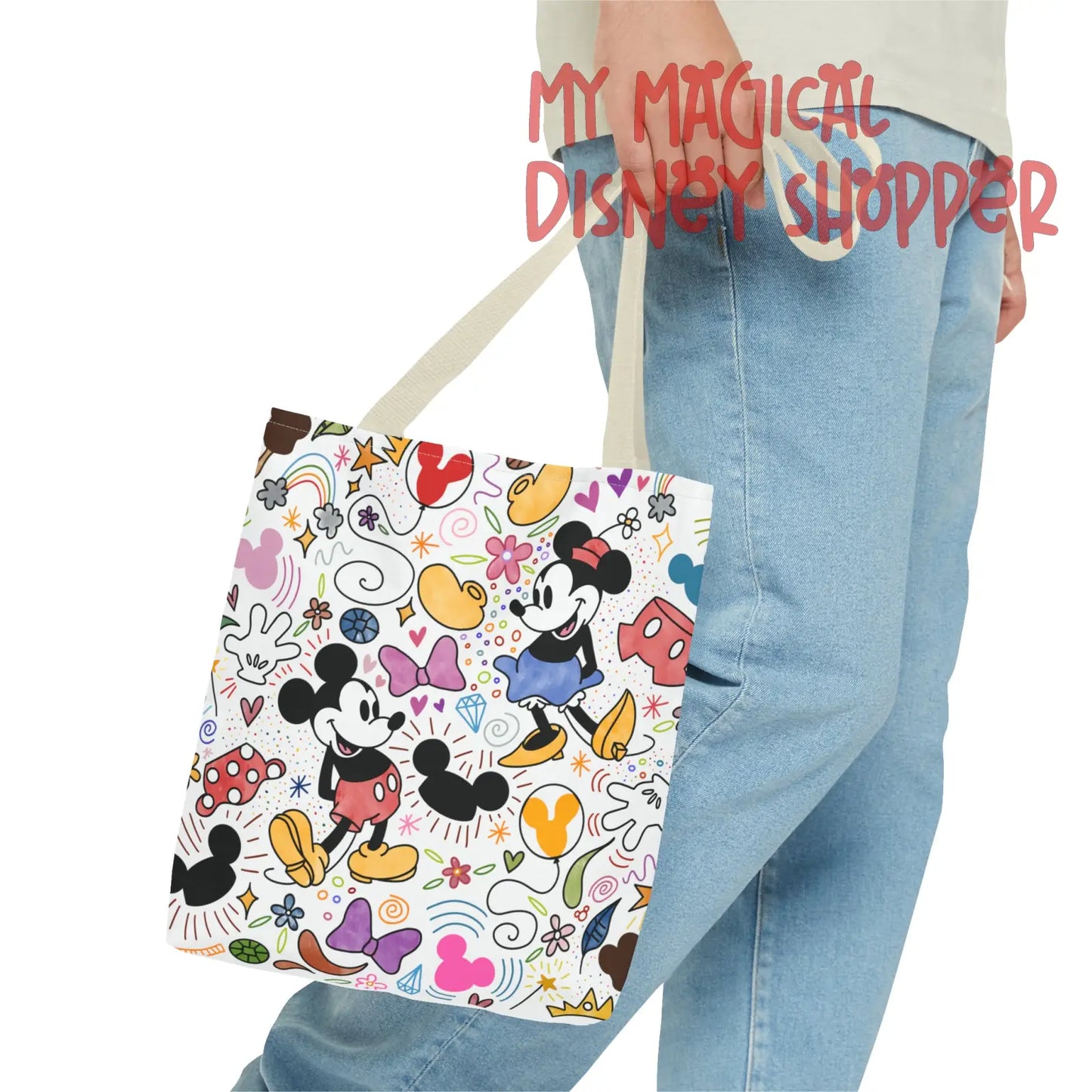 Doodlebug Mickey and Minnie Tote Bag