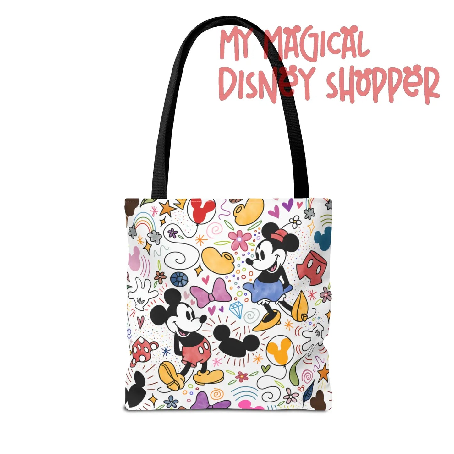 Doodlebug Mickey and Minnie Tote Bag