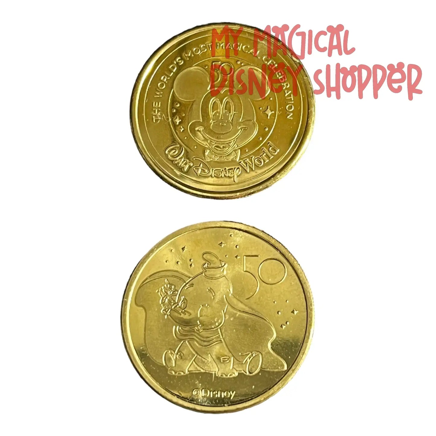 Dumbo Walt Disney World 50th Gold Medallion