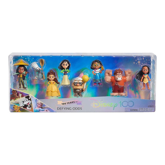 Disney100 Years of Defying Odds Celebration Collection Limited Edition 8-piece Figure Pack, Kids Toys for Ages 3 Up by Just Play