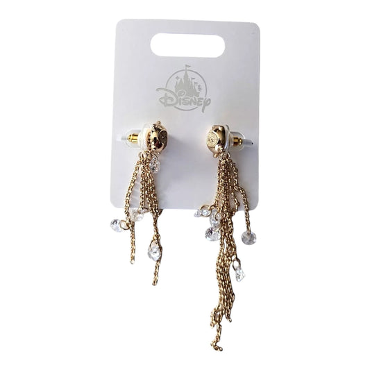 Wish Star Film Gold Tone Dangling Earrings