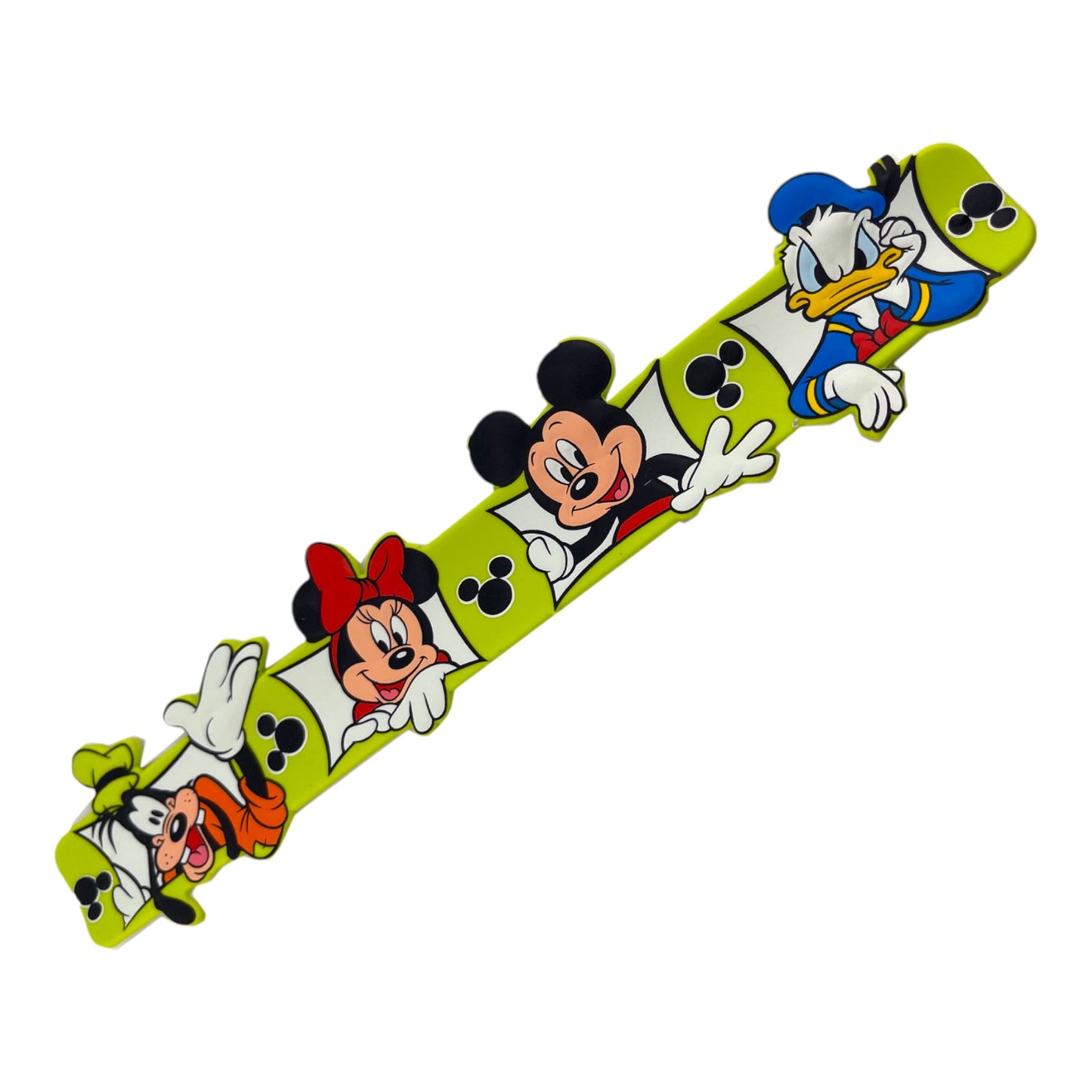 Neon Green Mickey Mouse and Friends Disney Slap Bracelet