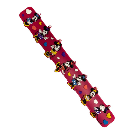 Minnie Mouse with Hearts Disney Slap Bracelet - Pink