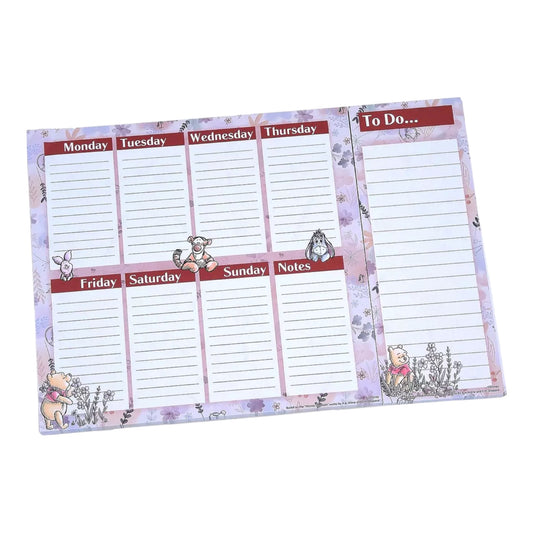 Winnie the Pooh Hundred Acre Wood Friends Floral Desk Planner