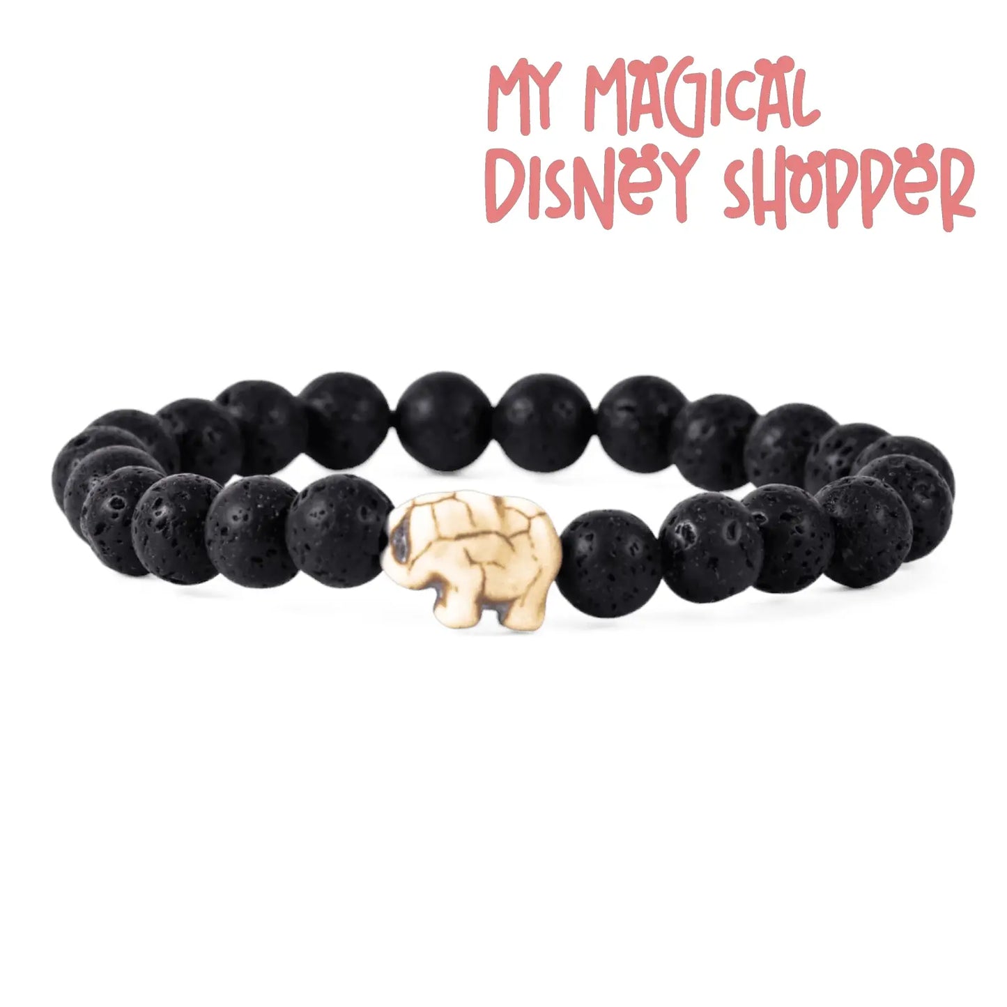 Elephant Tracking The Expedition Bracelet from Fahlo - Lava Stone
