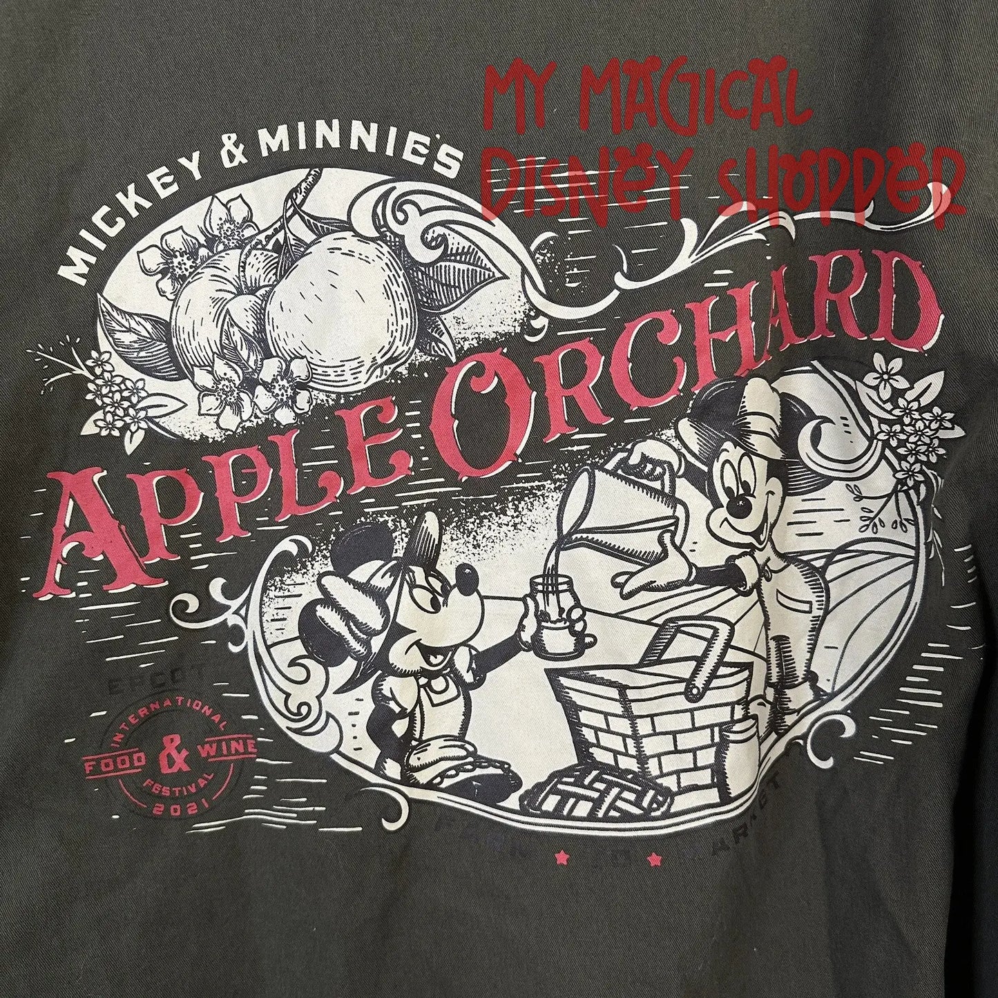 Epcot 2021 International Food & Wine Festival Apple Orchard Button Adult Long Sleeve Jacket - Adult Small