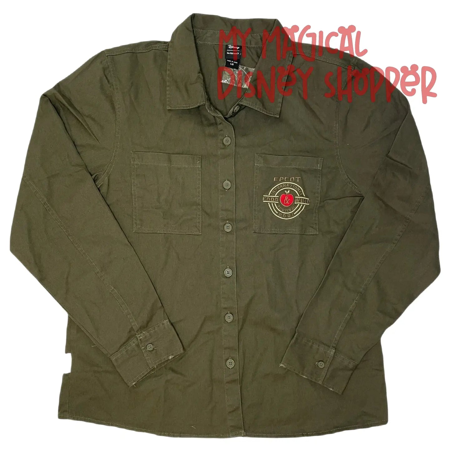 Epcot 2021 International Food & Wine Festival Apple Orchard Button Adult Long Sleeve Jacket - Adult Small