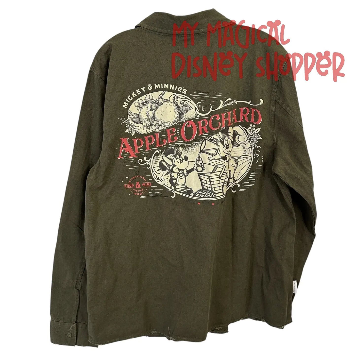 Epcot 2021 International Food & Wine Festival Apple Orchard Button Adult Long Sleeve Jacket - Adult Small