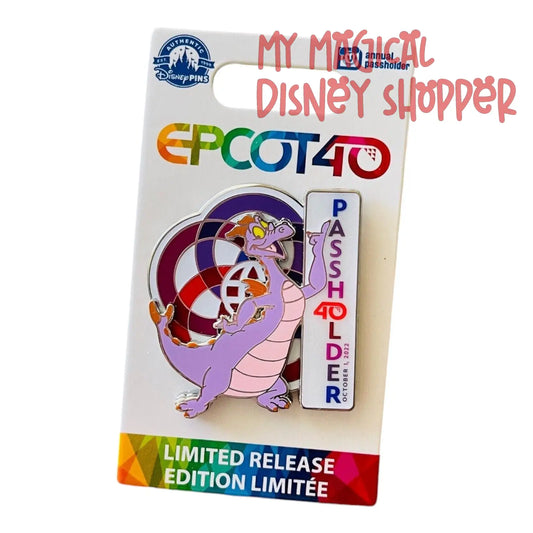 Epcot 40th Anniversary Figment Passholder Limited Edition Pin