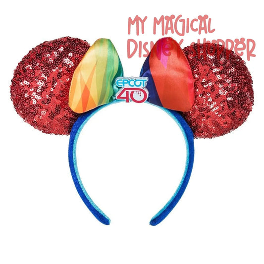 Epcot 40th Anniversary Sequined Ear Headband