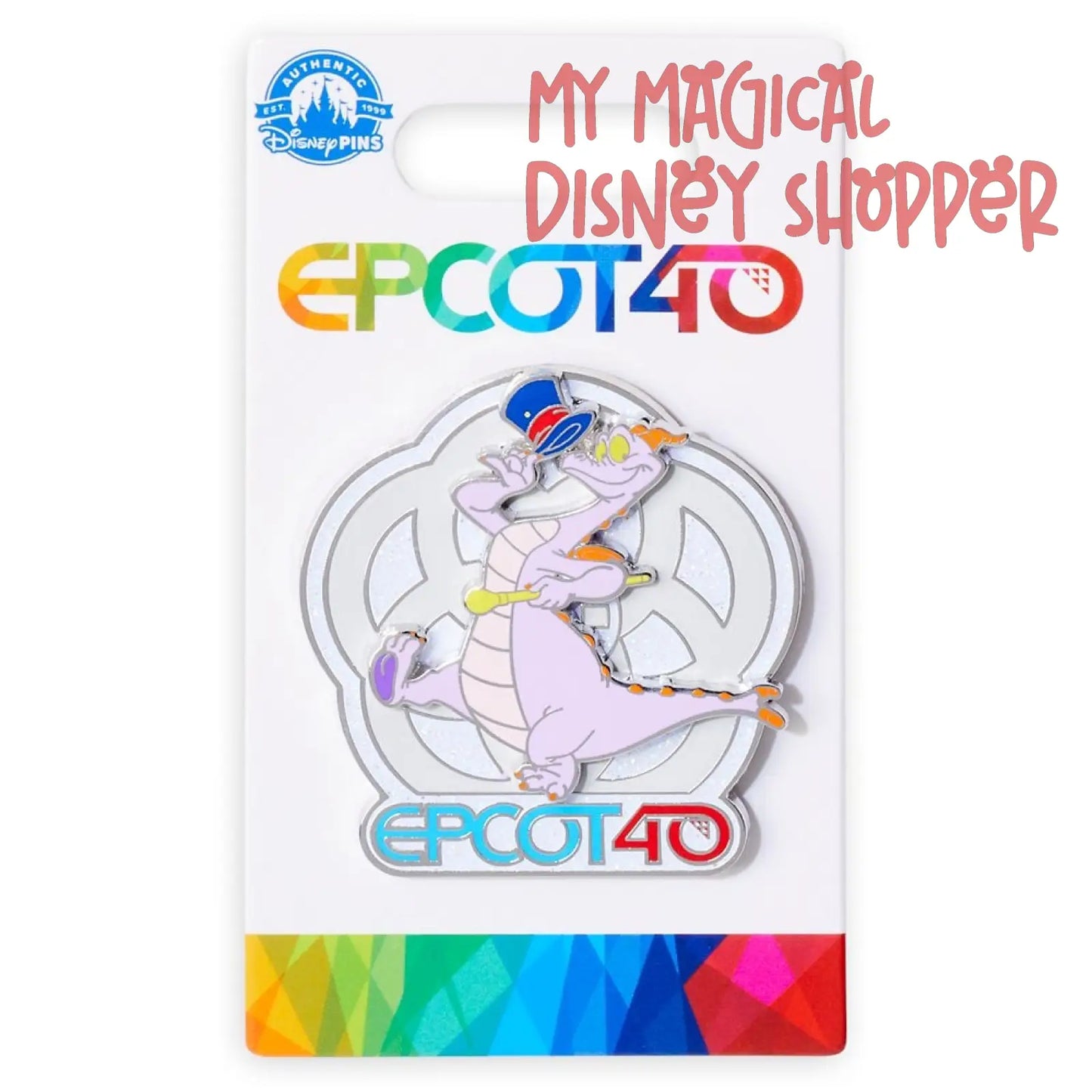 Epcot Figment Top Hat 40th Anniversary Pin