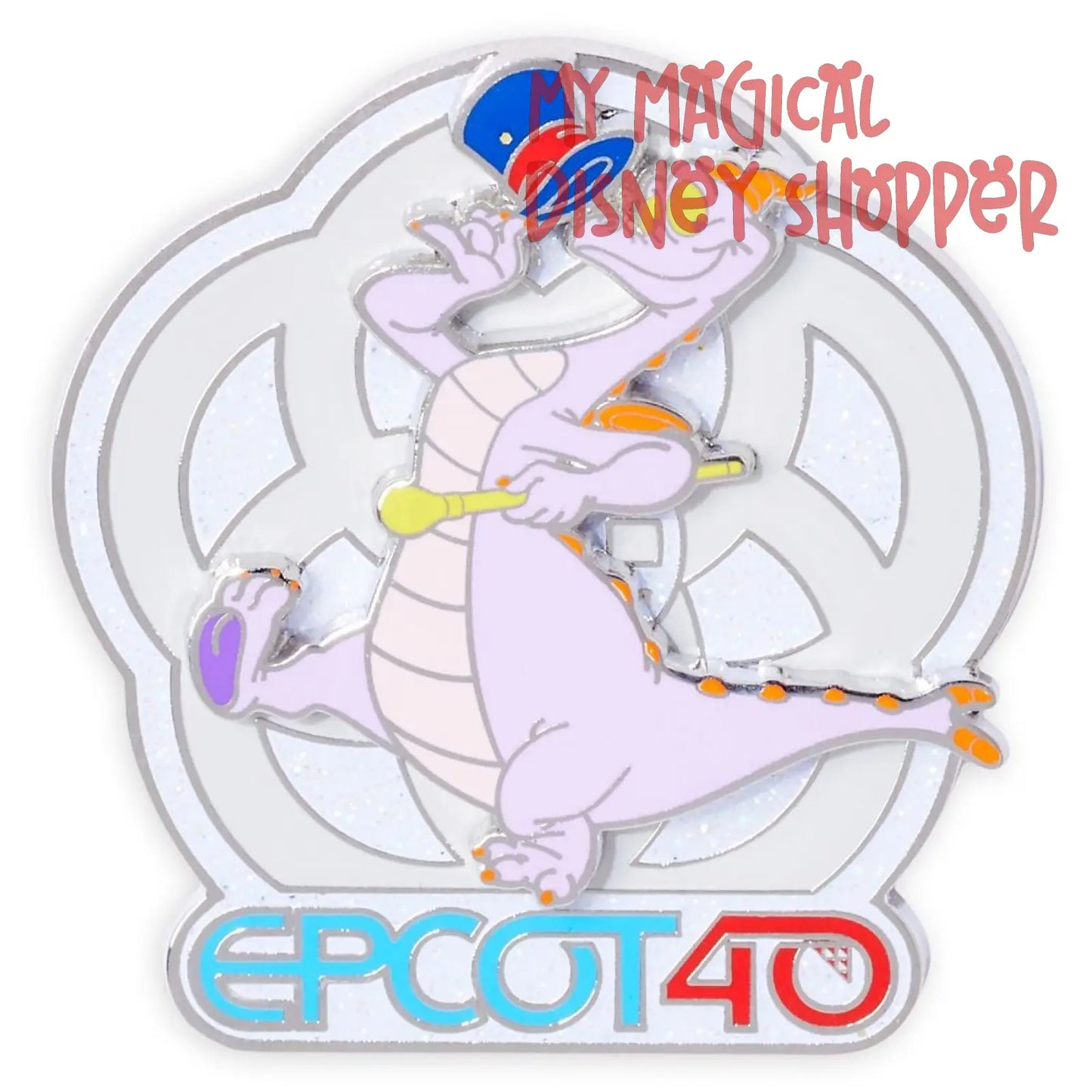 Epcot Figment Top Hat 40th Anniversary Pin