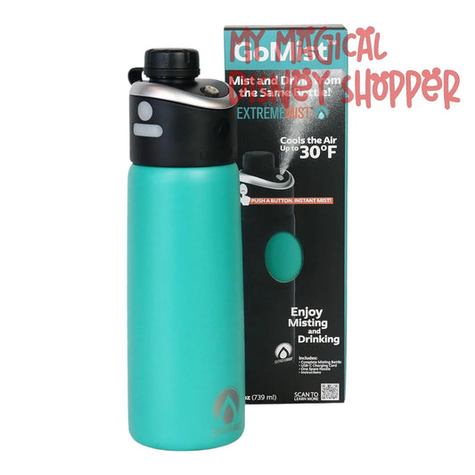 ExtremeMIST - GoMist Personal Mister & Drinking Bottle - Cooling Water Bottle with Easy-Drink Spout - Stainless-Steel Double Wall Insulation