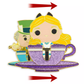Alice and Mad Hatter Sliding Loungefly Pin -Mad Tea Party - Limited Release