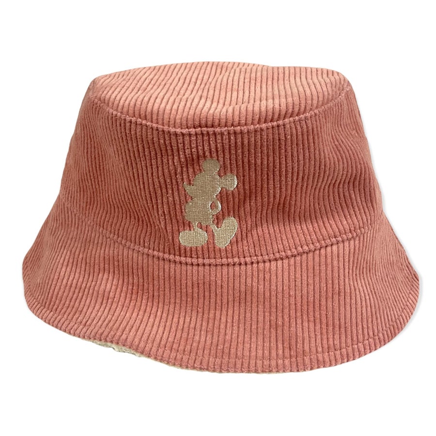 Pink Corduroy Sherpa Mickey Mouse Bucket Hat