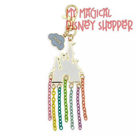 Fantasyland Castle Metal Rainbow Bag Charm