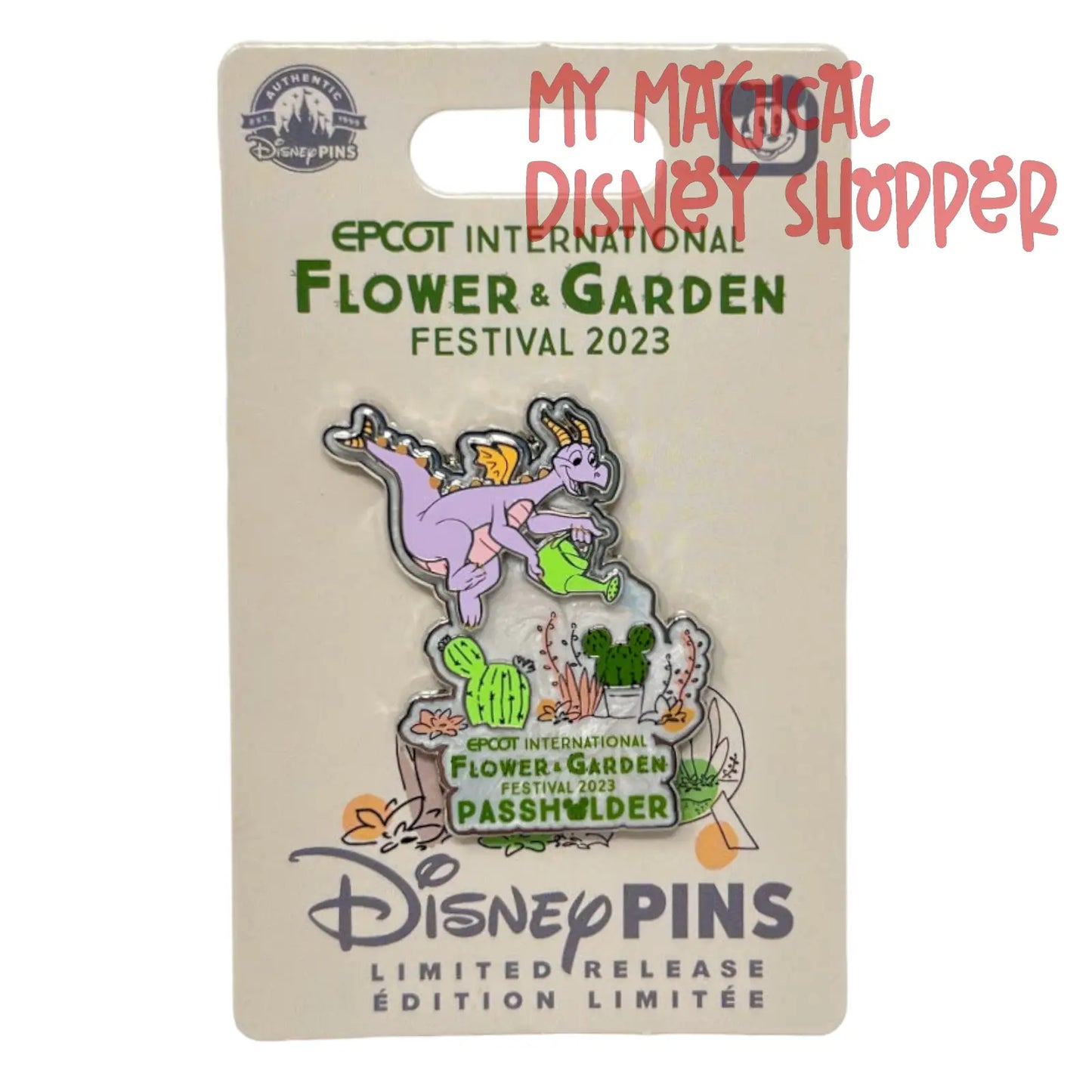 Figment 2023 Epcot Flower and Garden Festival Limited Release Passholder Disney Pin