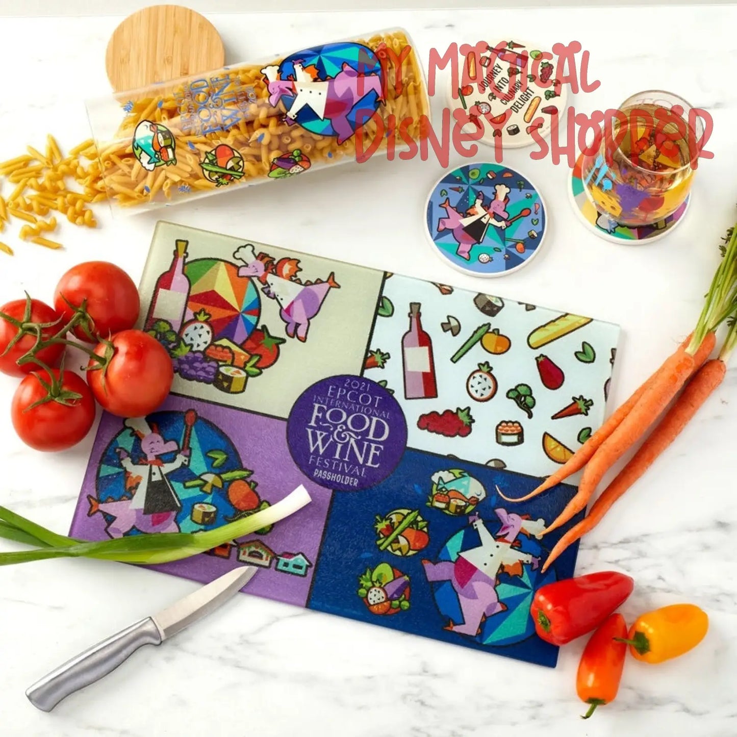 Figment Coaster Set - Epcot International Food & Wine Festival 2021 Annual Passholder