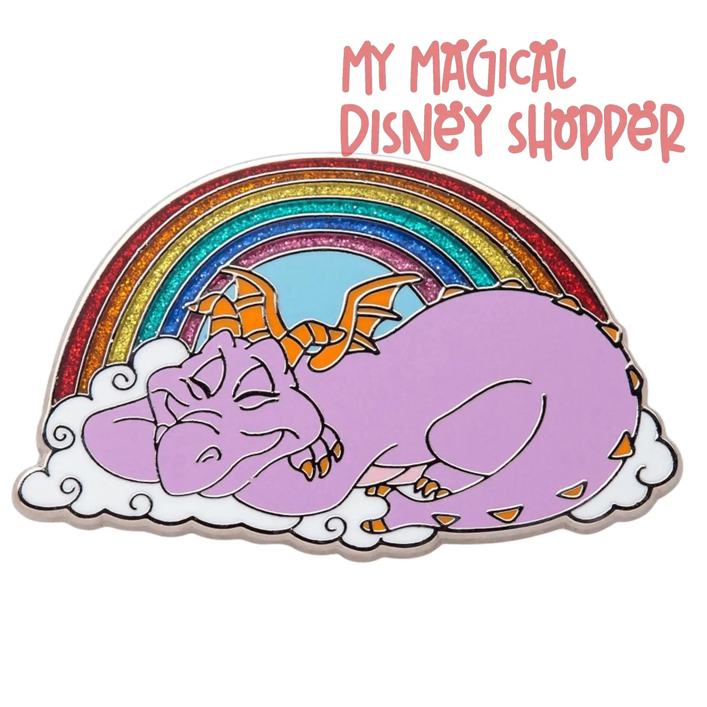 Figment Sleeping with Rainbow Pin