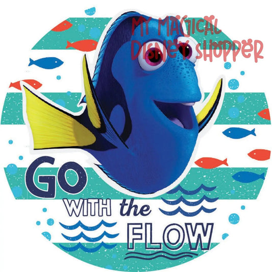 Finding Dory Ad-Fab™ Pixar Finding Nemo Dory Adhesive Fabric 3" Sticker