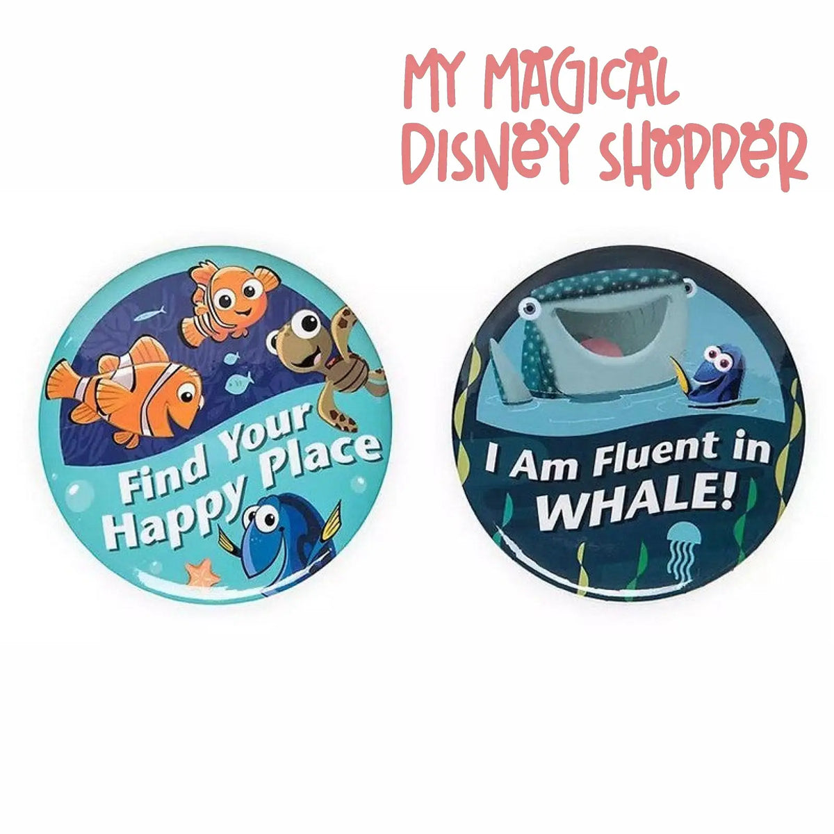 Button Finding Nemo Finding Nemo / Finding Dory Disney Button Set – My Magical WDW Shopper