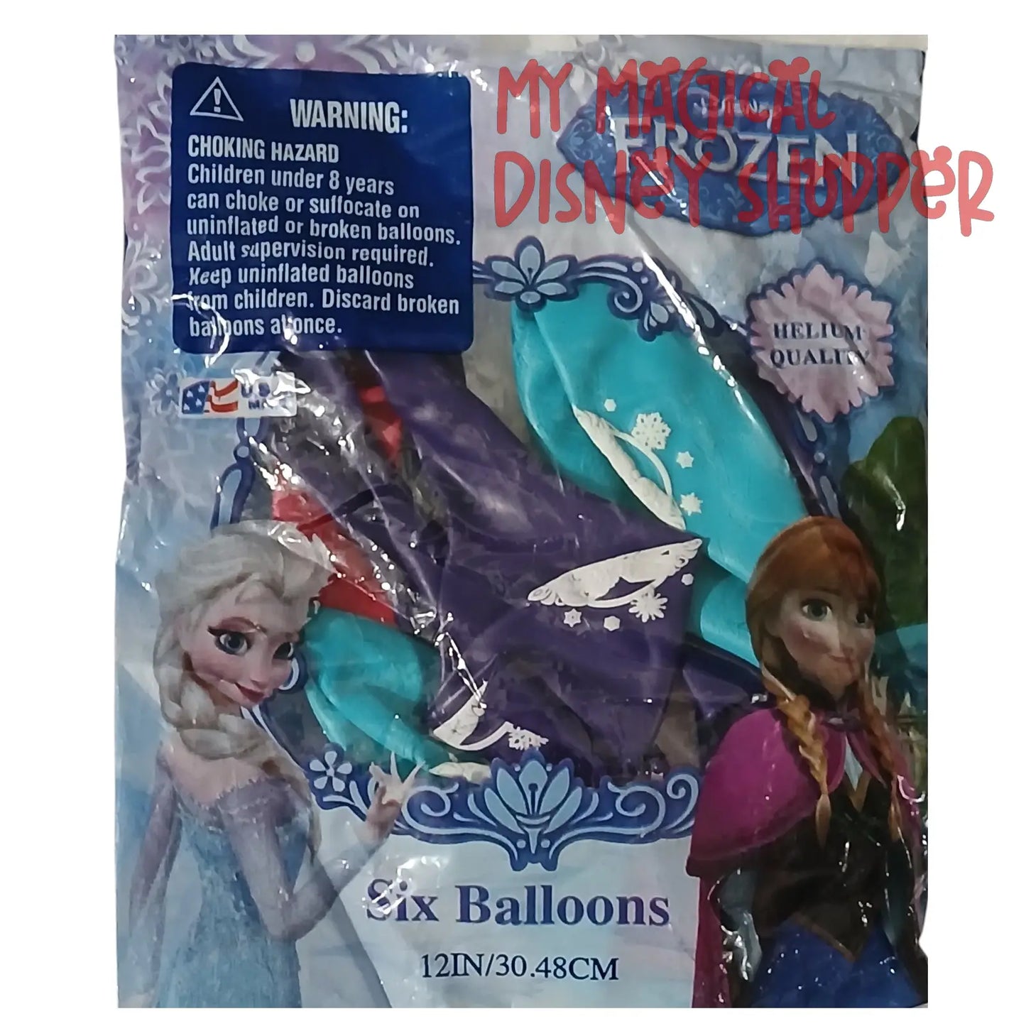 Frozen 12" Helium Quality Balloons Six Pack