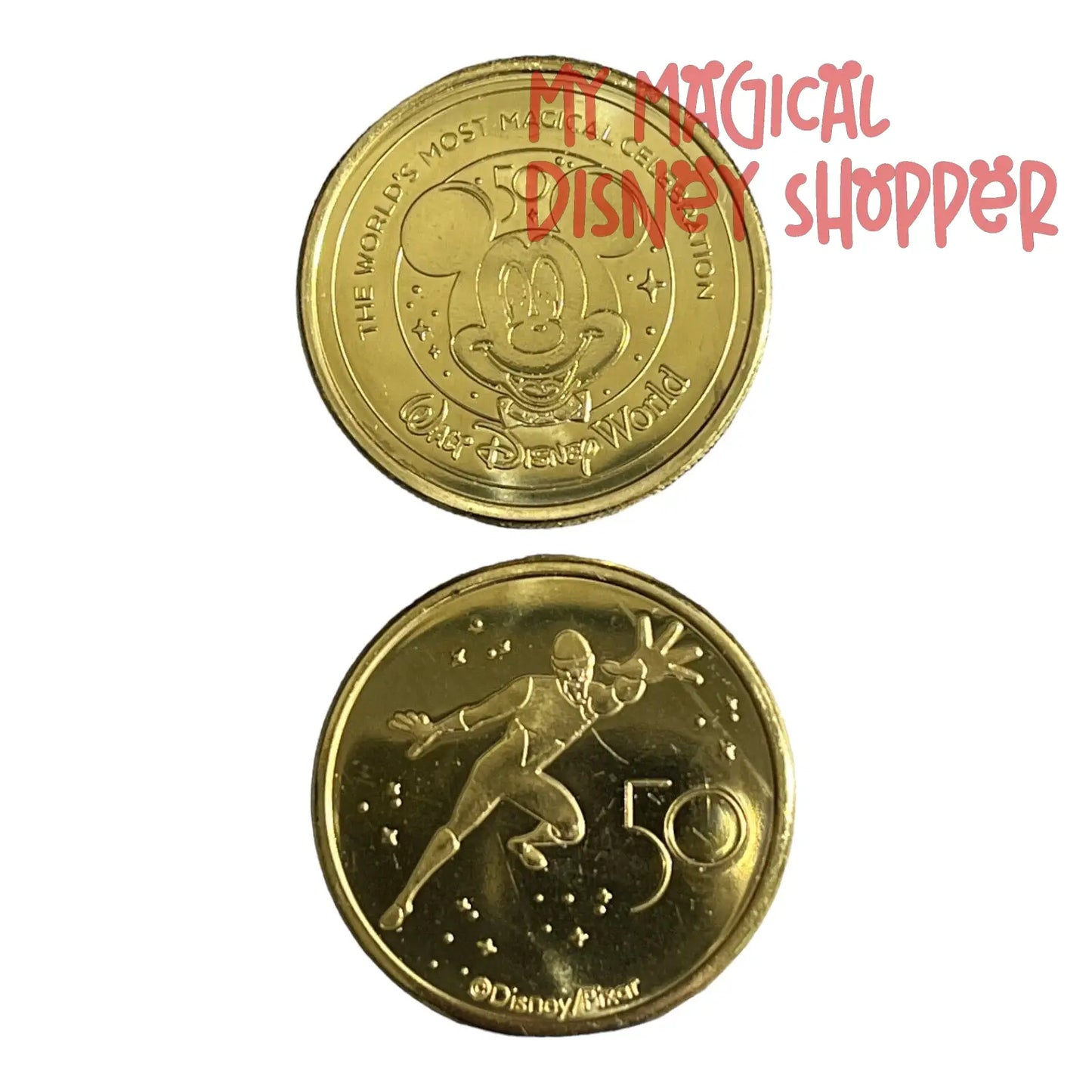 Frozone Walt Disney World 50th Gold Medallion - The Incredibles