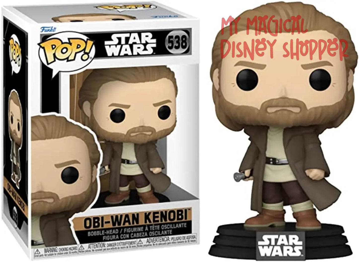 Funko POP! Star Wars #538 Obi-Wan Kenobi Bobble-Head Vinyl Figure 🧔‍♂️⚔️