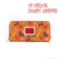 Gingerbread Mickey And Minnie Mouse Zip Around Wallet
