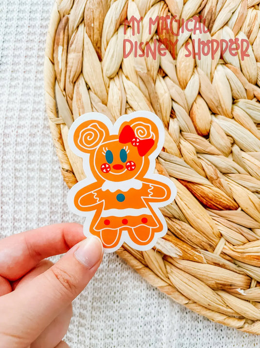 Gingerbread Miss Mouse Sticker