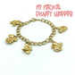 Gold Vintage Fab Five Disney Charm Bracelet - Vintage