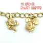 Gold Vintage Fab Five Disney Charm Bracelet - Vintage
