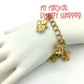 Gold Vintage Fab Five Disney Charm Bracelet - Vintage