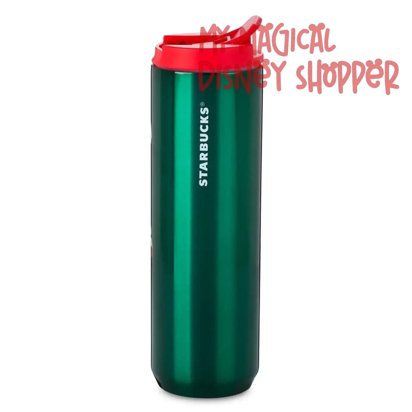Green Starbucks Santa Mickey Disney Stainless Steel Tumbler - Walt Disney World