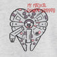 Grey Star Wars "I Love You ..." Millennium Falcon Adult Spirit Jersey