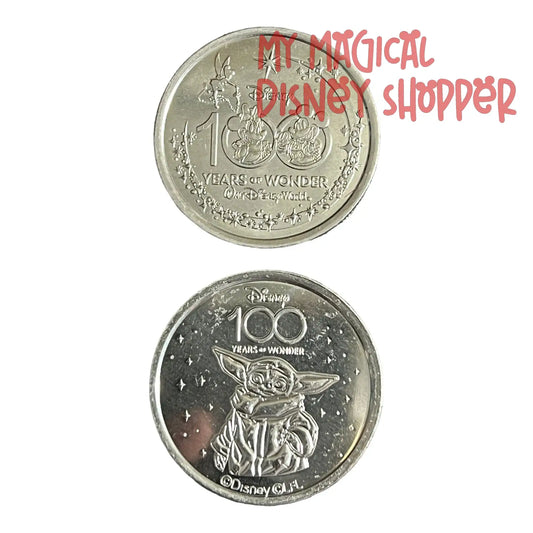 Grogu Disney 100 Silver Medallion