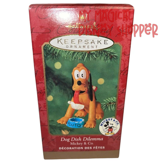 Hallmark Keepsake Disney Mickey & Co. Pluto Dog Dish Dilemma Christmas Ornament