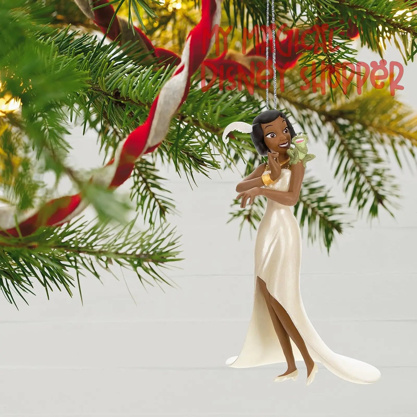 Hallmark Keepsake Disney Princess and the Frog Christmas Ornament 2023, Tiana with Prince Naveen