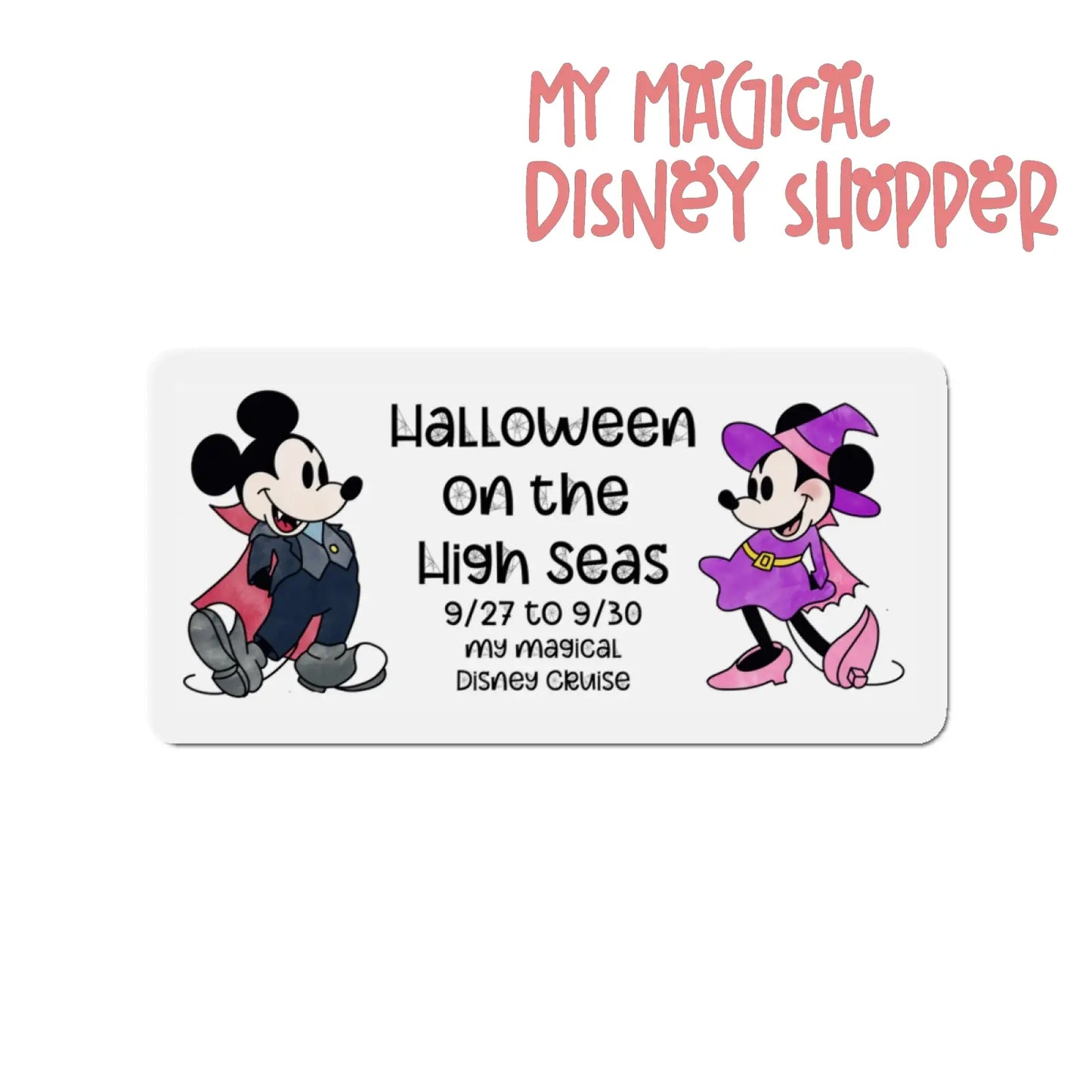 Halloween on the High Seas Die-Cut Magnet