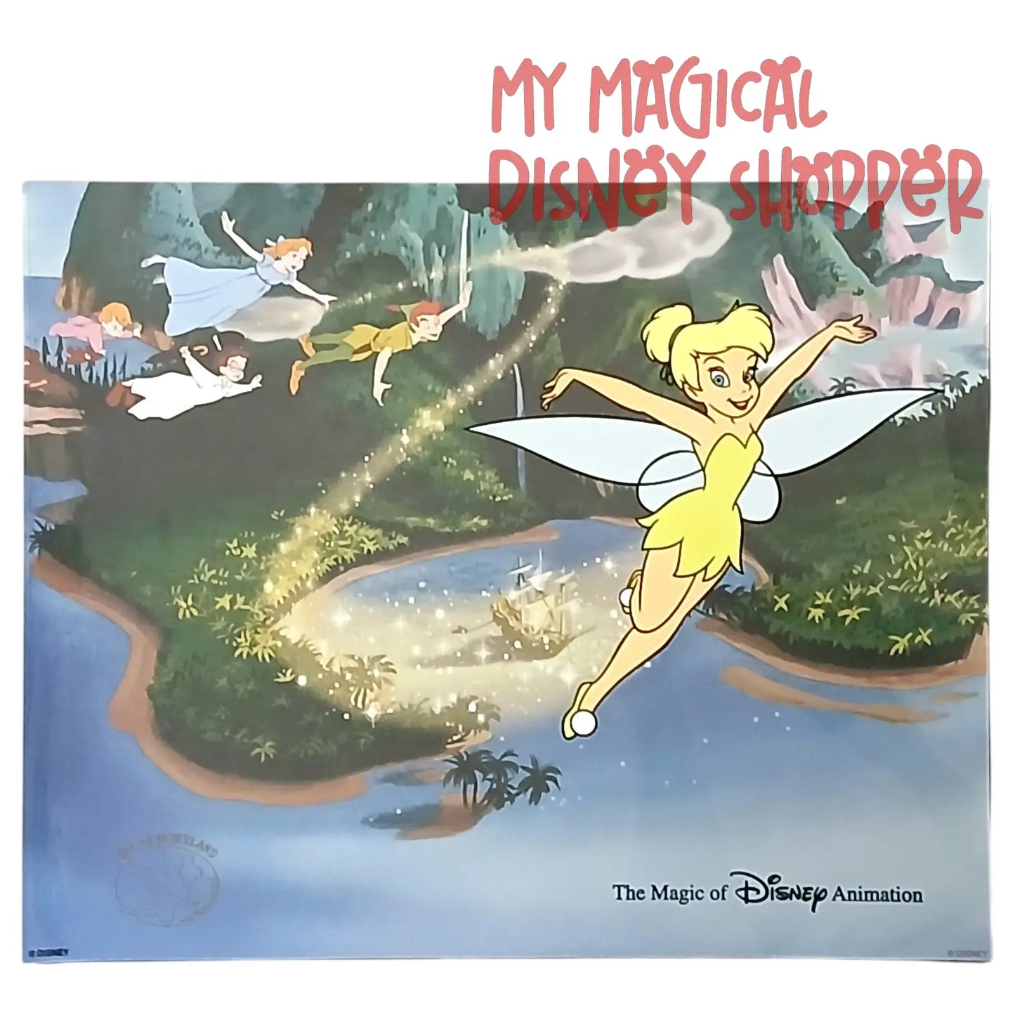 2008 Disney Animation Tinker Bell & Peter Pan Ink and Paint Cel 🎨🧚‍♀️✨
