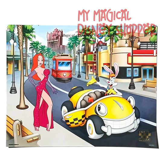 2012 Disney Animation Jessica Rabbit from Who Framed Roger Rabbit Ink & Paint Cel – 13" x 9.5" ❤️🎬✨