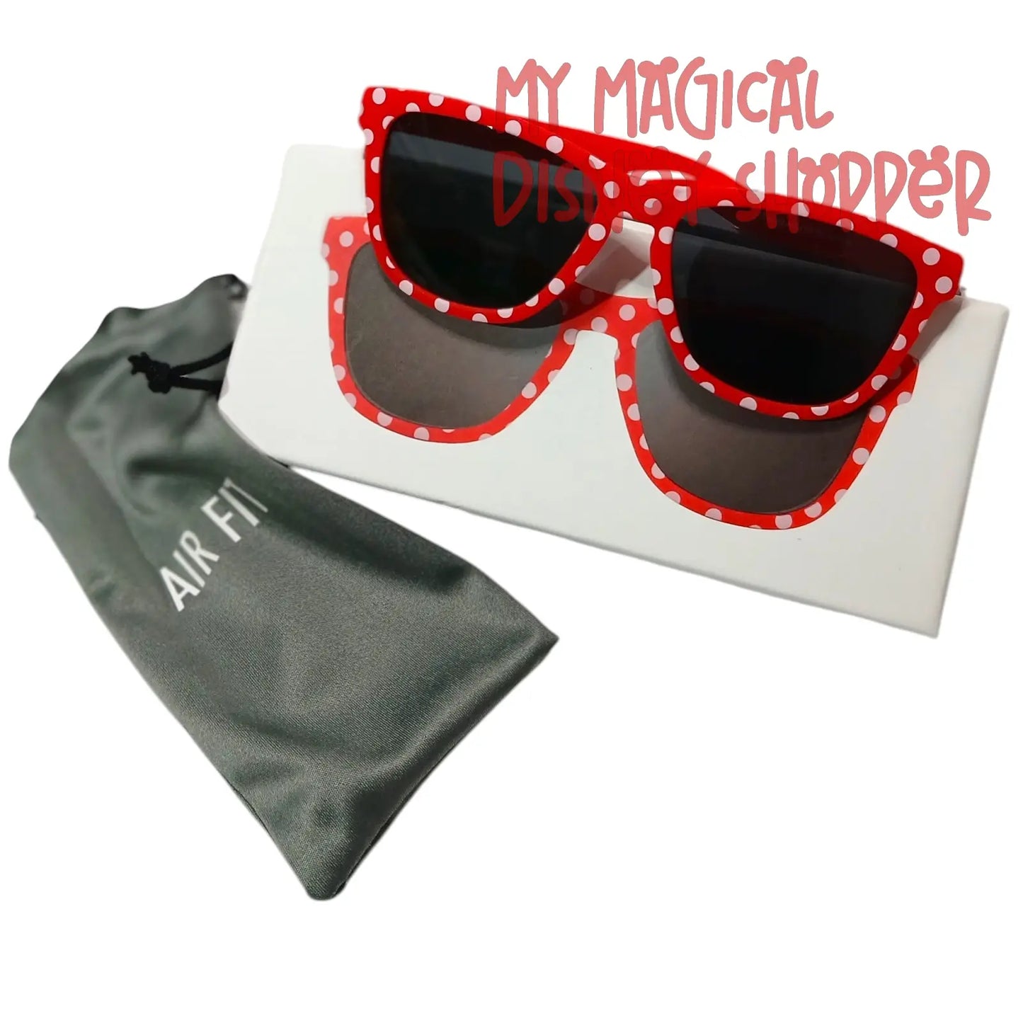 Air Fit Sport Sunglasses Red and White Polka-Dot Sunglasses