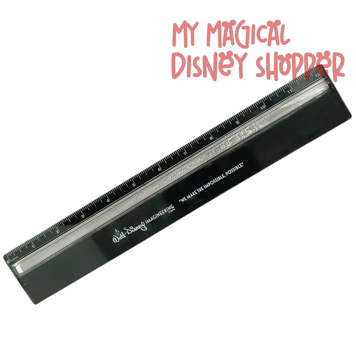 Walt Disney Imagineering Black Measuring Ruler – WDI Collectible Office Accessory 📐🏰✨