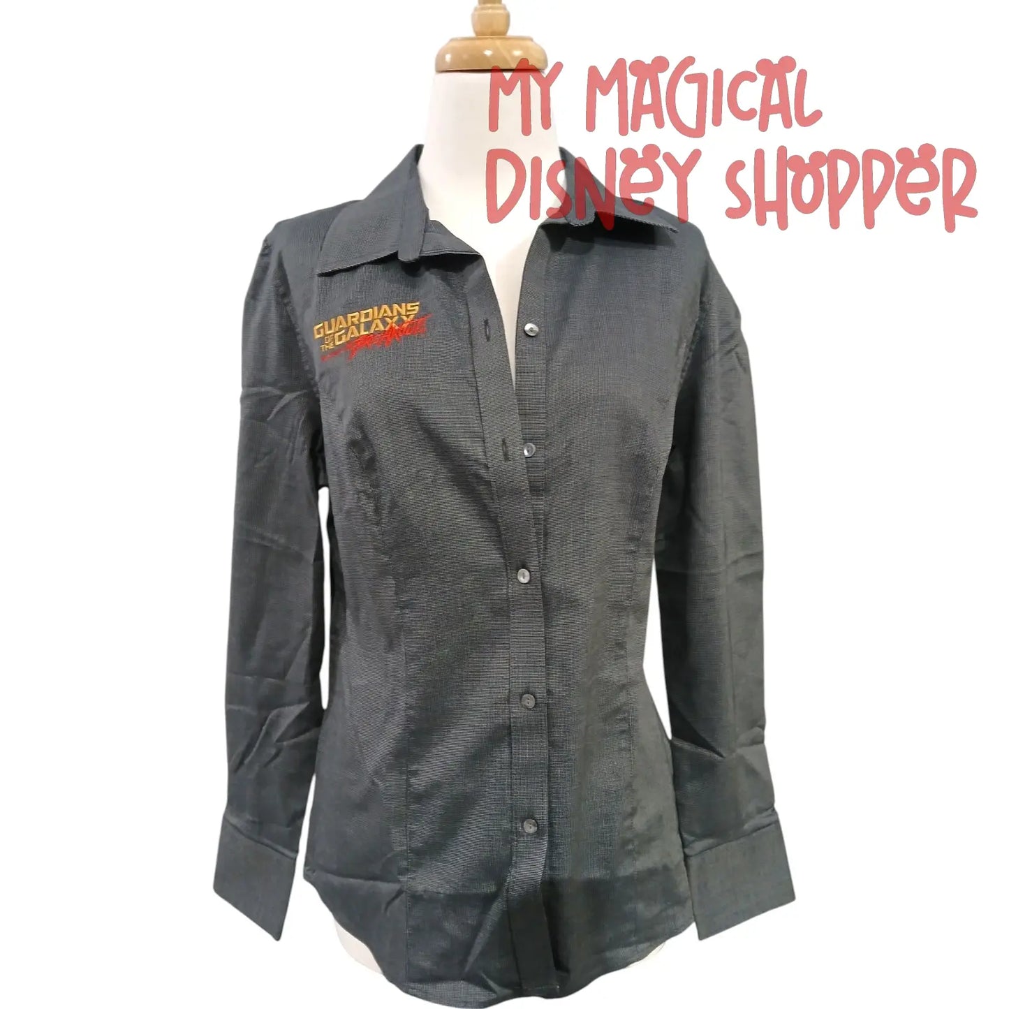 Women’s Embroidered Button-Down Shirt – Guardians of the Galaxy: Mission Breakout! - Size Medium - Cast Member Exclusive