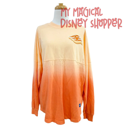 Disney Cruise Line Sunset Ombre Spirit Jersey – Orange & Peach Gradient - Size Adult Medium