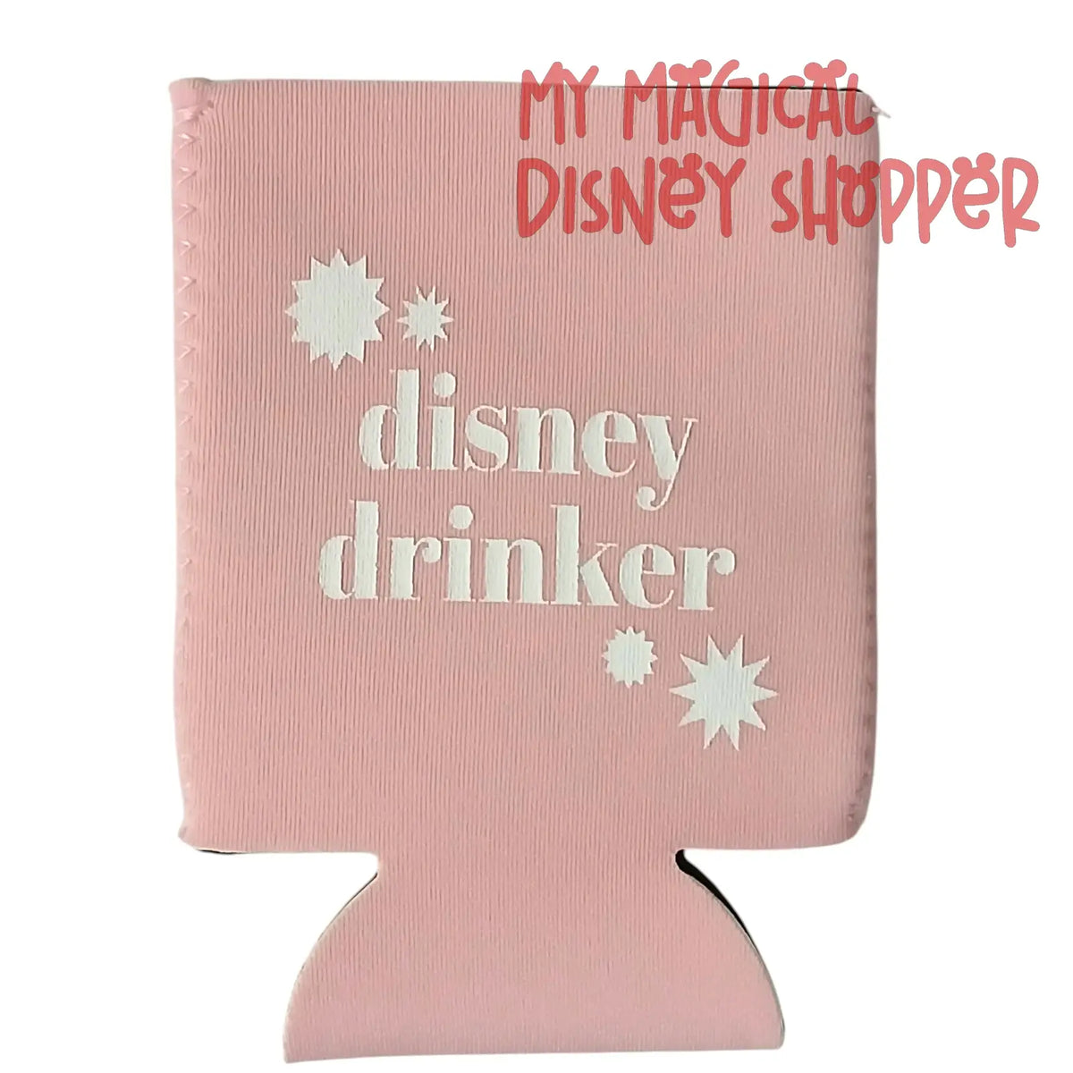 “Disney Drinker” Pink Can Cooler – Disney-Inspired Drink Koozie 💕🏰🥤✨