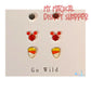 Disney Go Wild 3 pc Mickey Mouse stud earrings set- Halloween