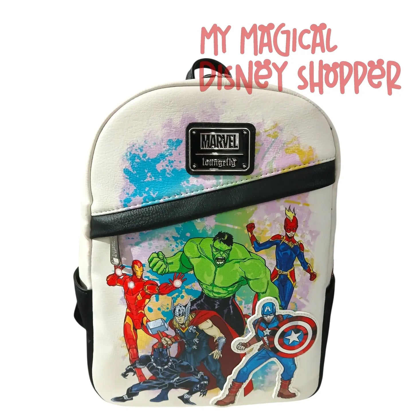 Loungefly Marvel Avengers Mini Backpack – Disney Parks Artist Series (Gently Loved) 🎒✨🦸‍♂️