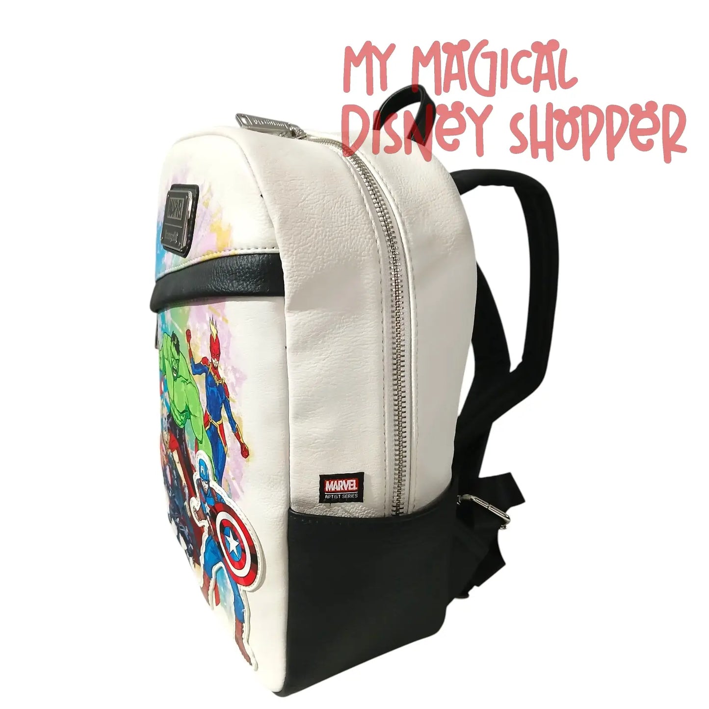 Loungefly Marvel Avengers Mini Backpack – Disney Parks Artist Series (Gently Loved) 🎒✨🦸‍♂️